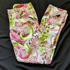 V Christina floral pants
